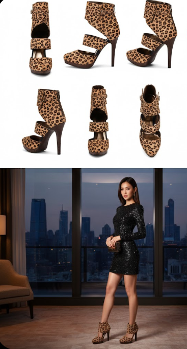 LANVIN Leopard Print High Heels – 3.5" Heel, Adjustable Strap